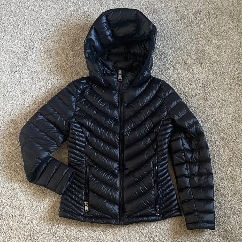 Calvin Klein Women's Shiny Black Puffer Jacket